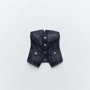 Zara denim top (color is blue in first photo)